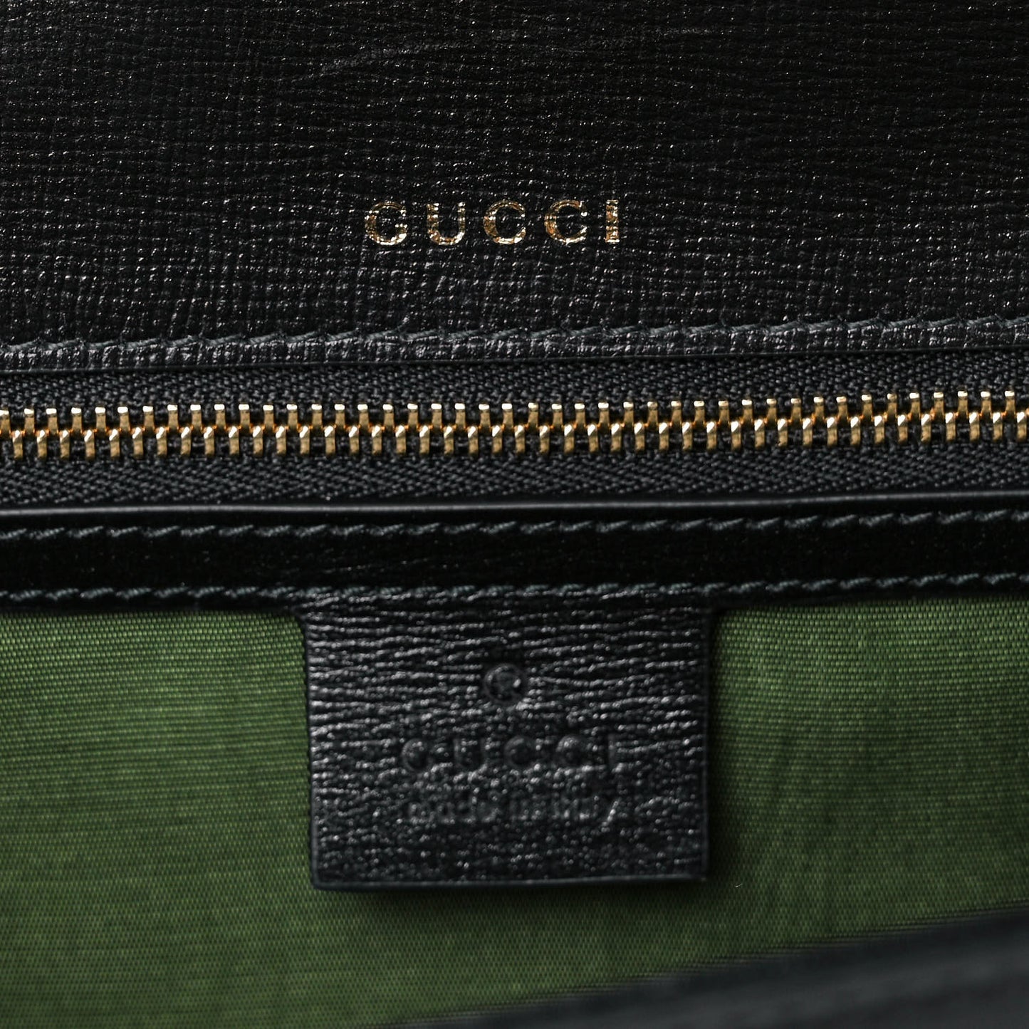 Textured Calfskin Medium Torchon GG Ring Shoulder Bag Black