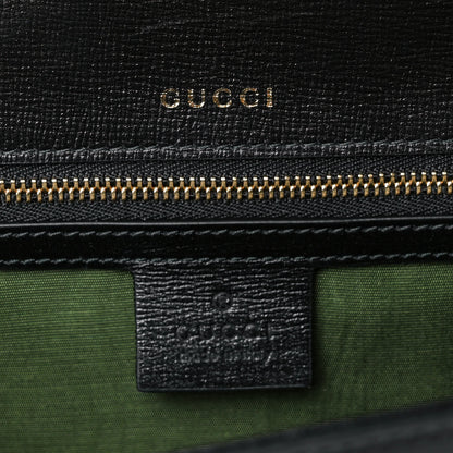 Gucci Textured Calfskin Medium Torchon GG Ring Shoulder Bag Black 6 of 15