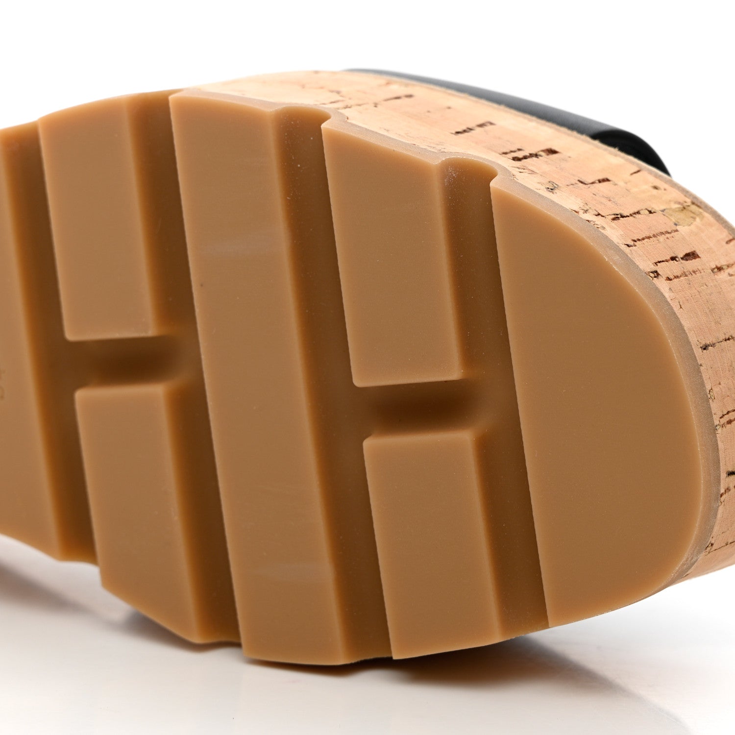 Hermes Calfskin Cork Eze 30 Sandals 38 Black 11 of 12