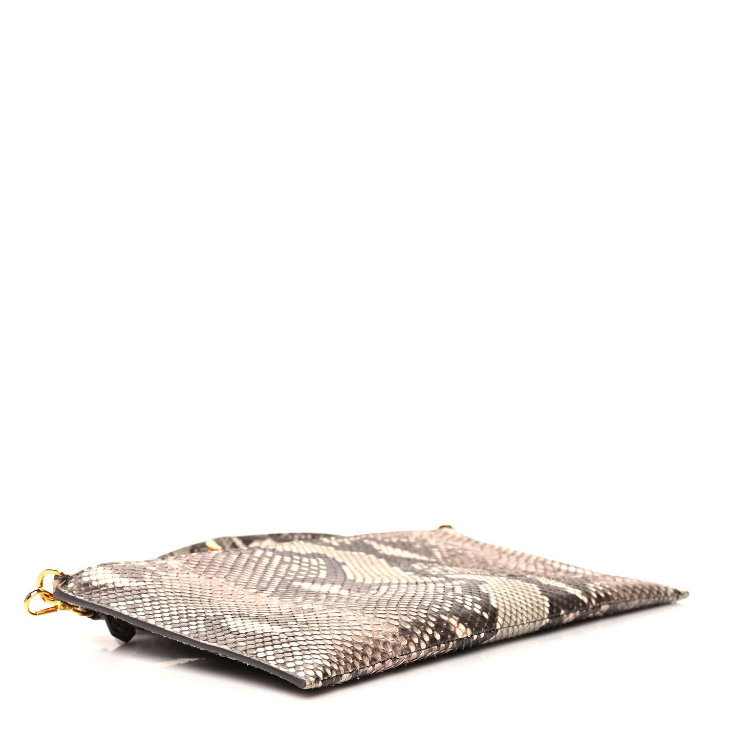 Prada Snakeskin Metal Crossbody Clutch 4 of 8