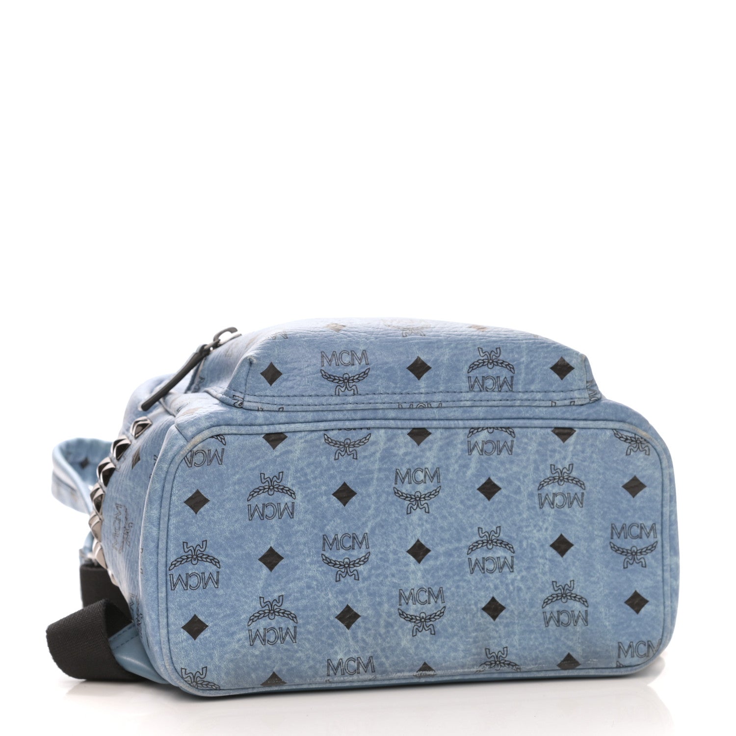 MCM Visetos Small Side Stud Stark Backpack Munich Blue 6 of 12