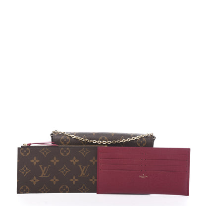 Louis Vuitton Monogram Pochette Felicie Chain Wallet Fuchsia 9 of 10