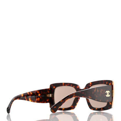 Chanel Acetate Rectangle Sunglasses 5435-A Tortoise 4 of 8