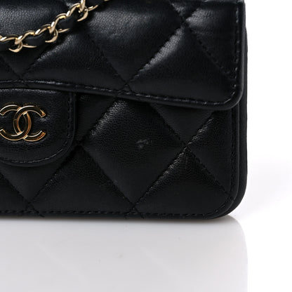 Chanel Lambskin Quilted iPhone XII Pro Holder With Chain Black 7 of 7