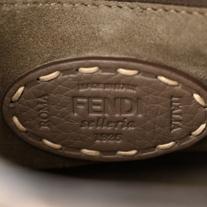 Fendi Vitello Granato Camoscio Macro Stitching Selleria Mini Peekaboo Iconic Satchel Tartufo 7 of 11