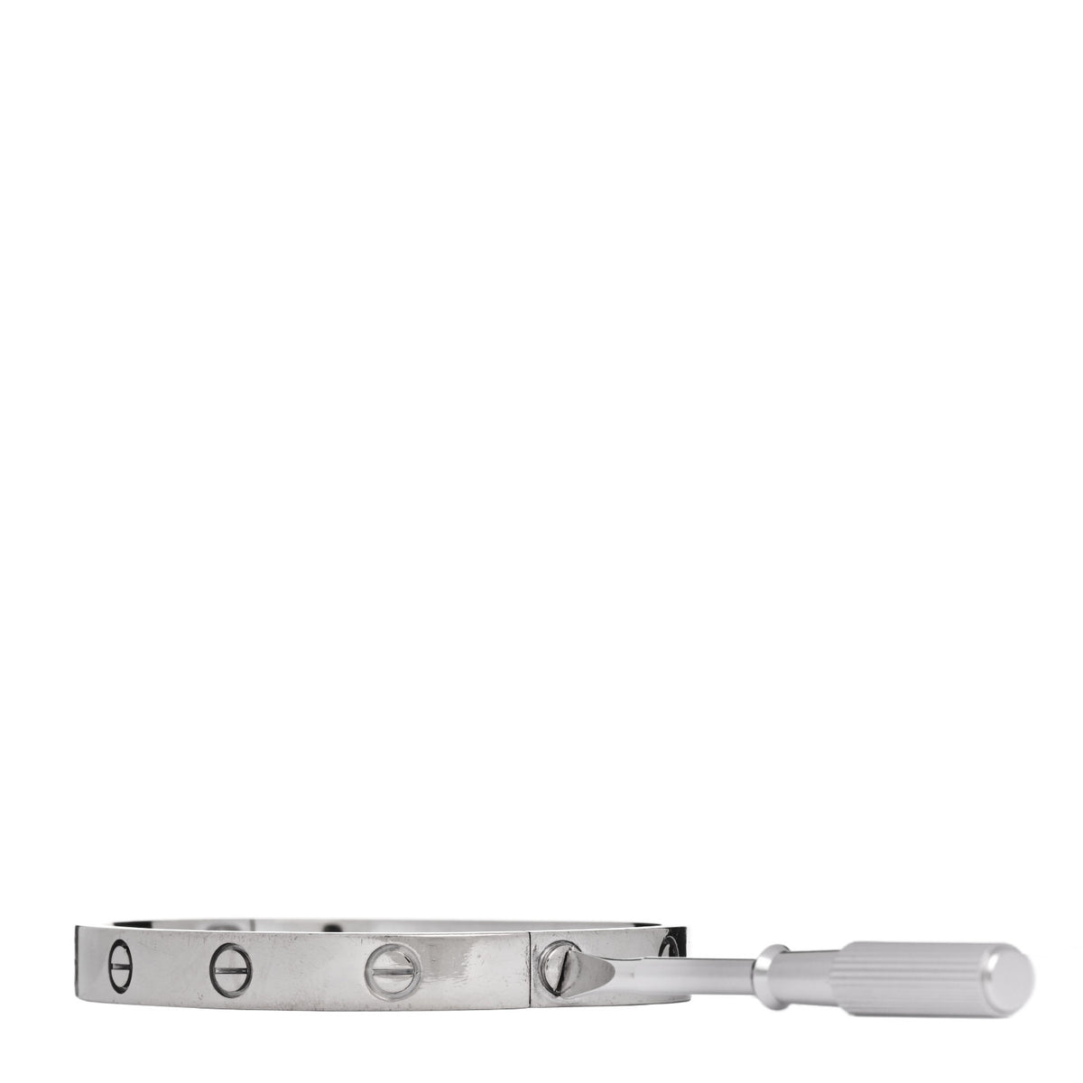 Cartier 18K White Gold LOVE Bracelet 17 3 of 10