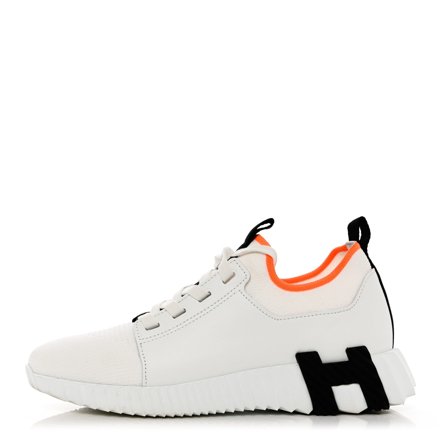 Knit Calfskin Depart Sneakers 36.5 White