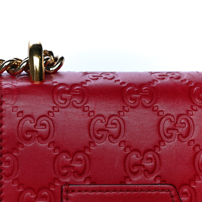 Gucci Guccissima Small Padlock Shoulder Bag Hibiscus Red 16 of 19