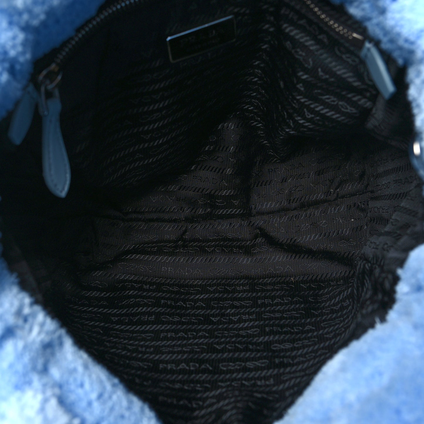 Terry Cloth Small Tote Bag Cielo Black