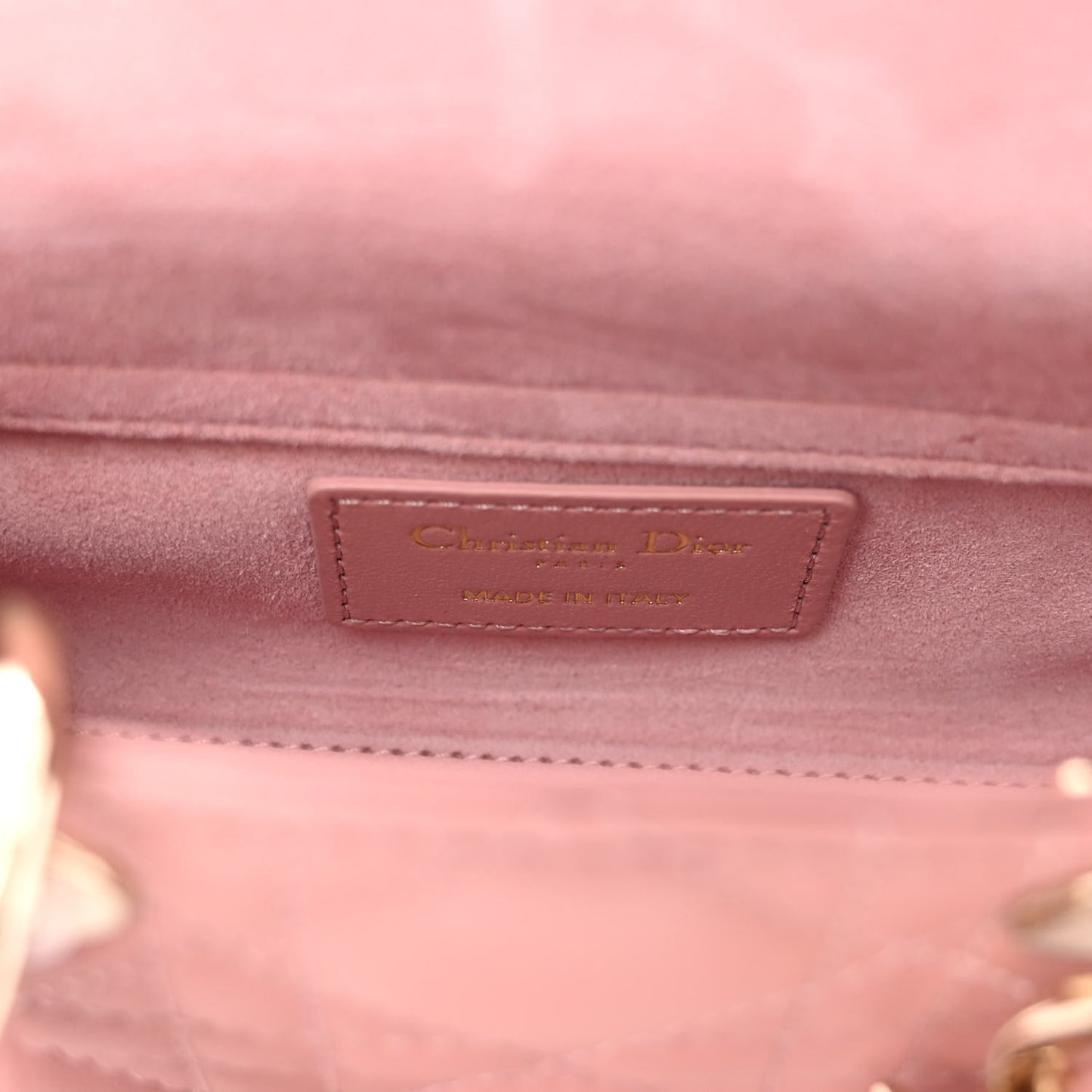 Lambskin Cannage Micro Lady D-Joy Rose De Vents