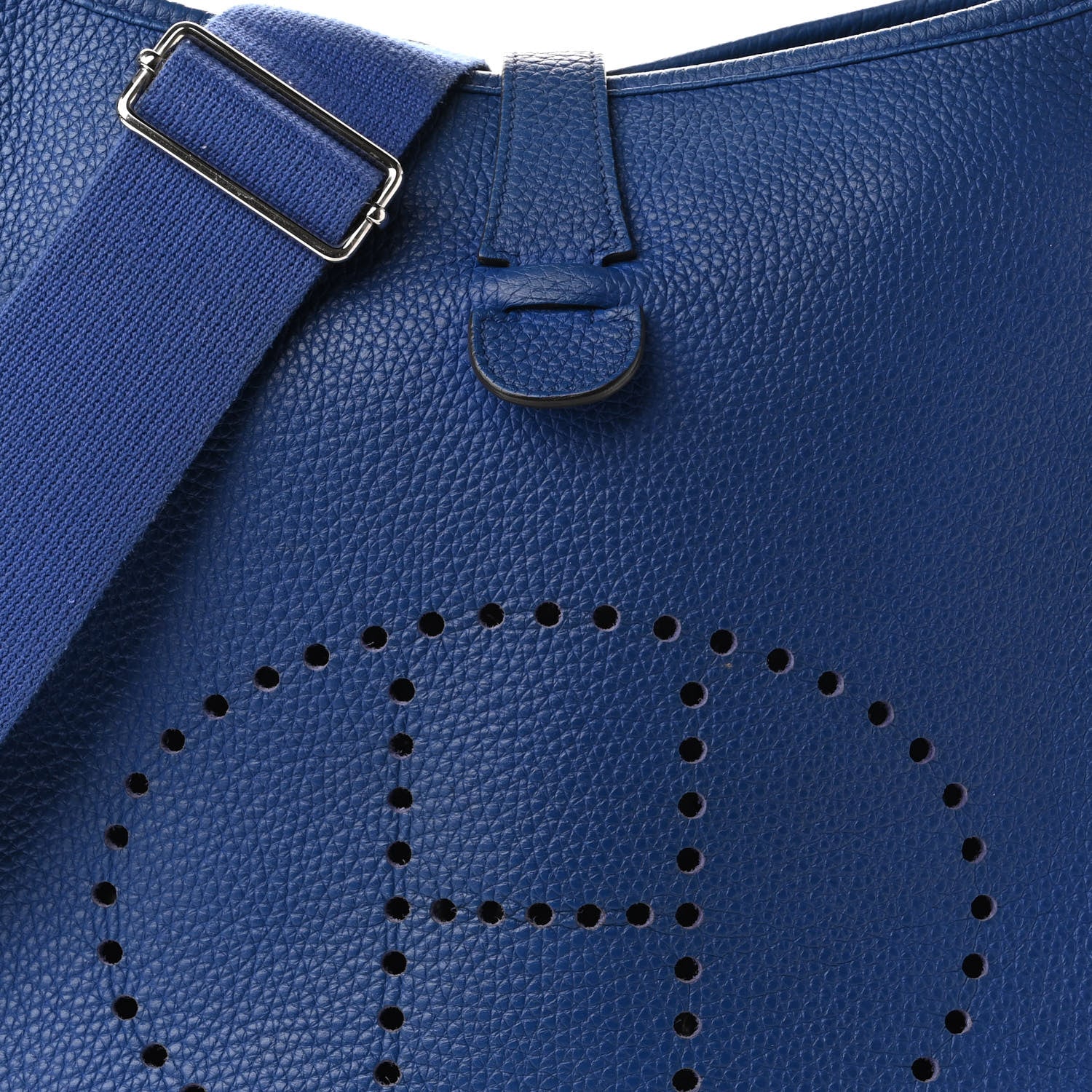 Hermes Taurillon Clemence Evelyne III GM Bleu Electrique 14 of 23