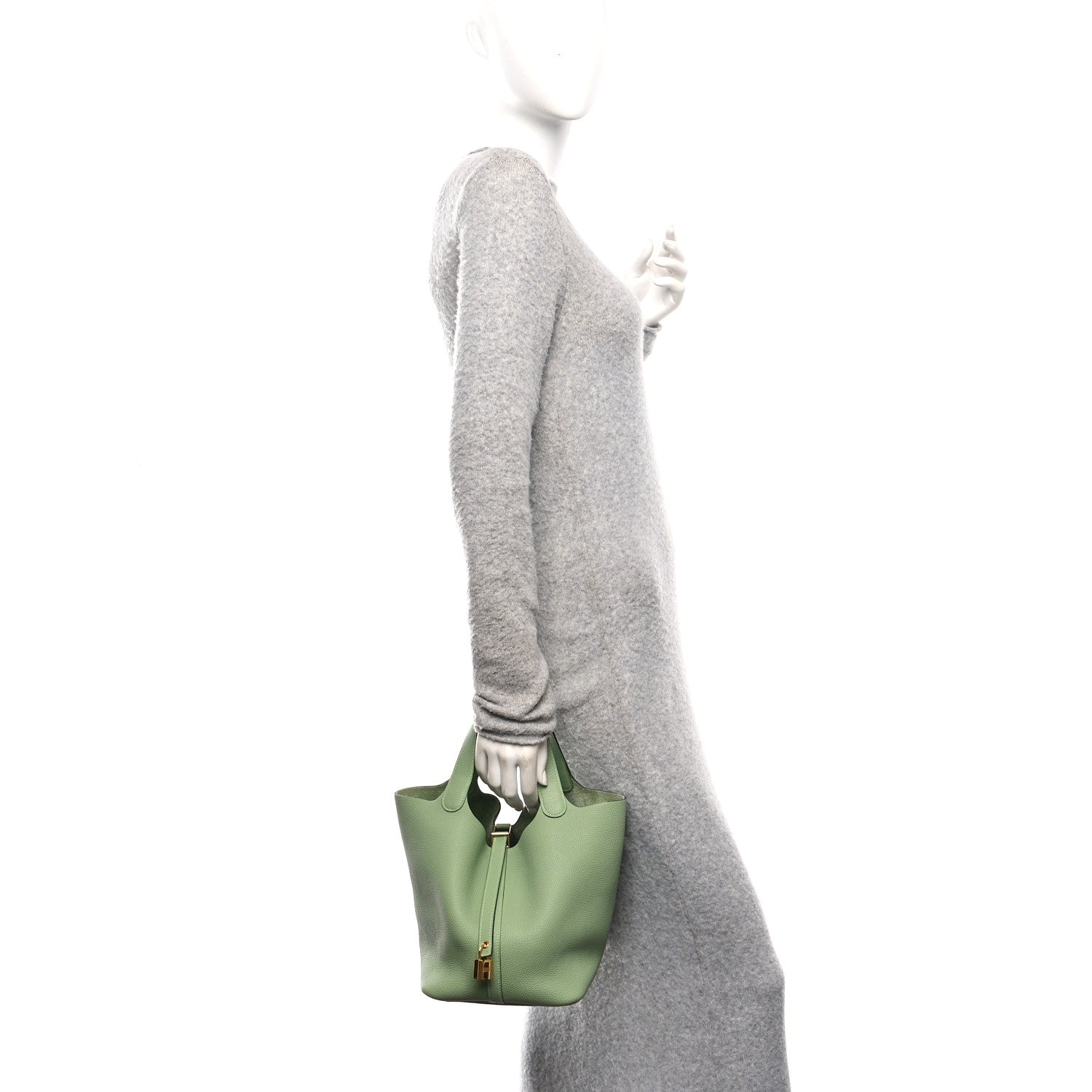 Hermes Taurillon Maurice Picotin Lock 22 MM Vert Criquet 2 of 10
