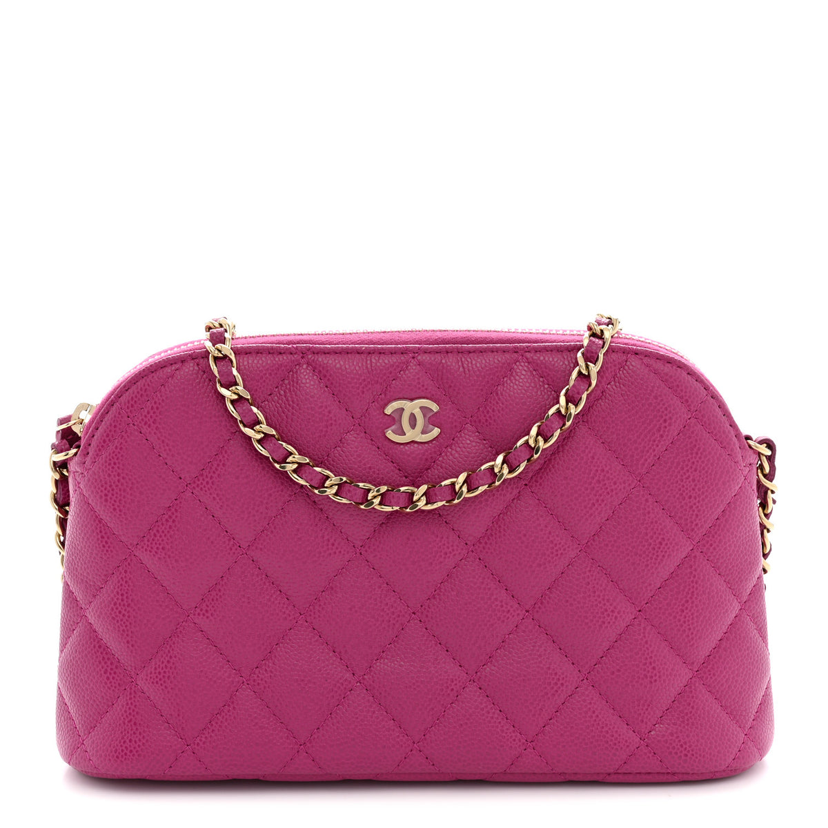 Chanel Caviar Quilted Classic Clutch With Chain Fuchsia 1 of 11