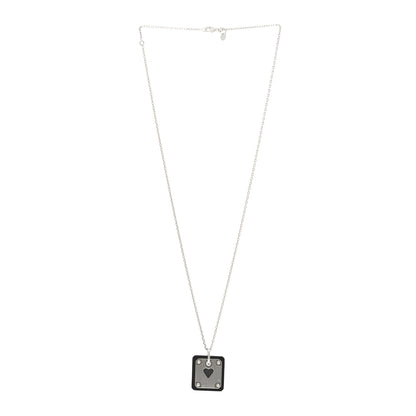 Hermes Palladium Plated Swift As De Coeur Necklace Black 3 of 6