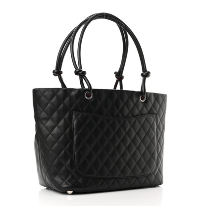 Chanel Calfskin Quilted Large Cambon Tote Black 3 of 16
