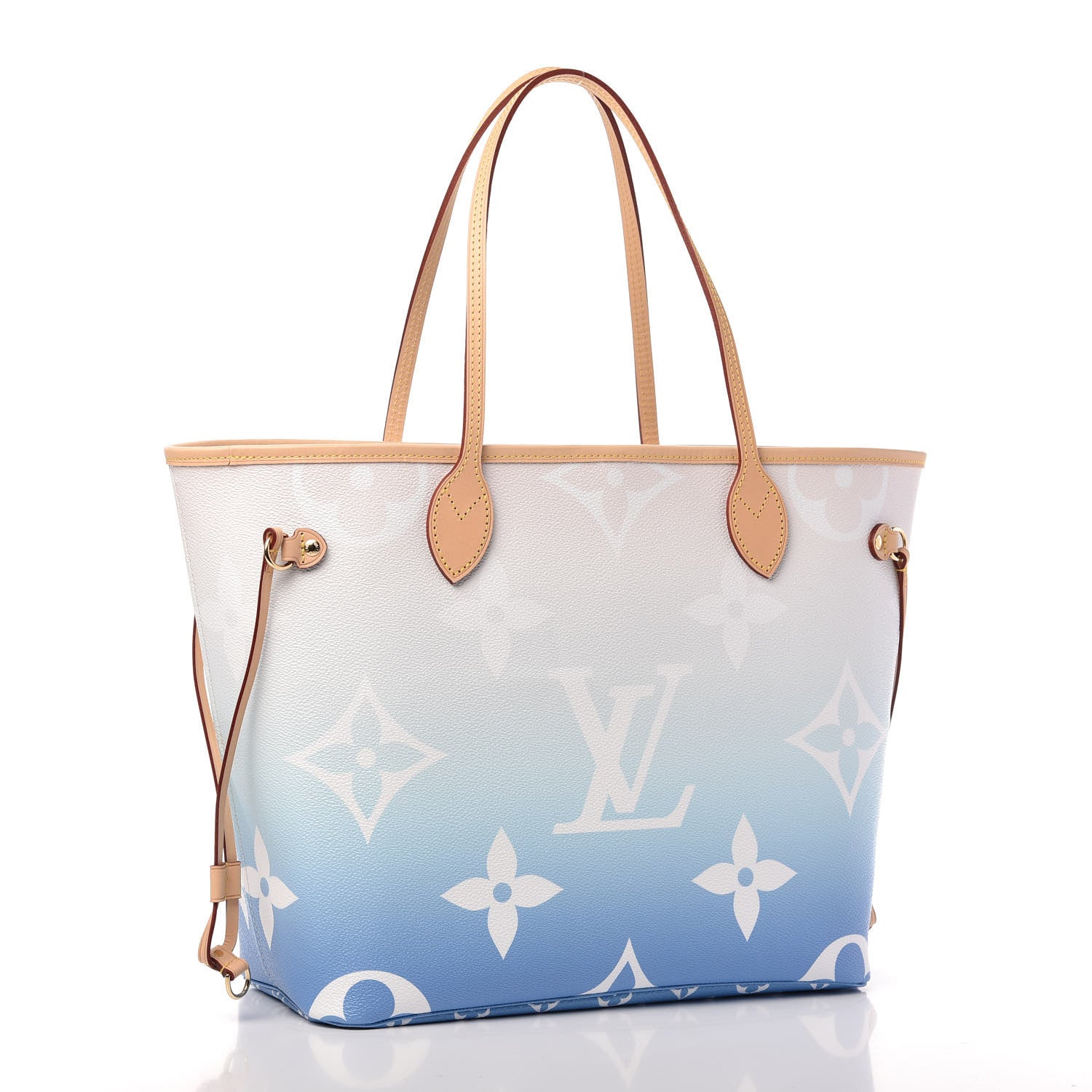 Louis Vuitton Monogram Giant By The Pool Neverfull MM Blue 3 of 10