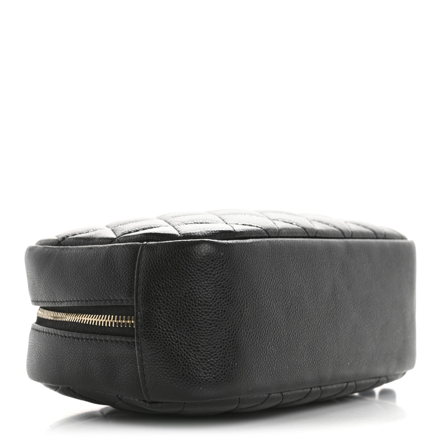 Chanel Caviar Quilted Medium Curvy Pouch Cosmetic Case Black 4 of 9