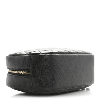 Chanel Caviar Quilted Medium Curvy Pouch Cosmetic Case Black 4 of 9