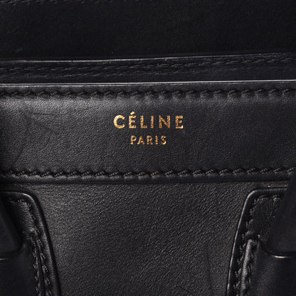 Celine Smooth Calfskin Nano Luggage Black 9 of 12