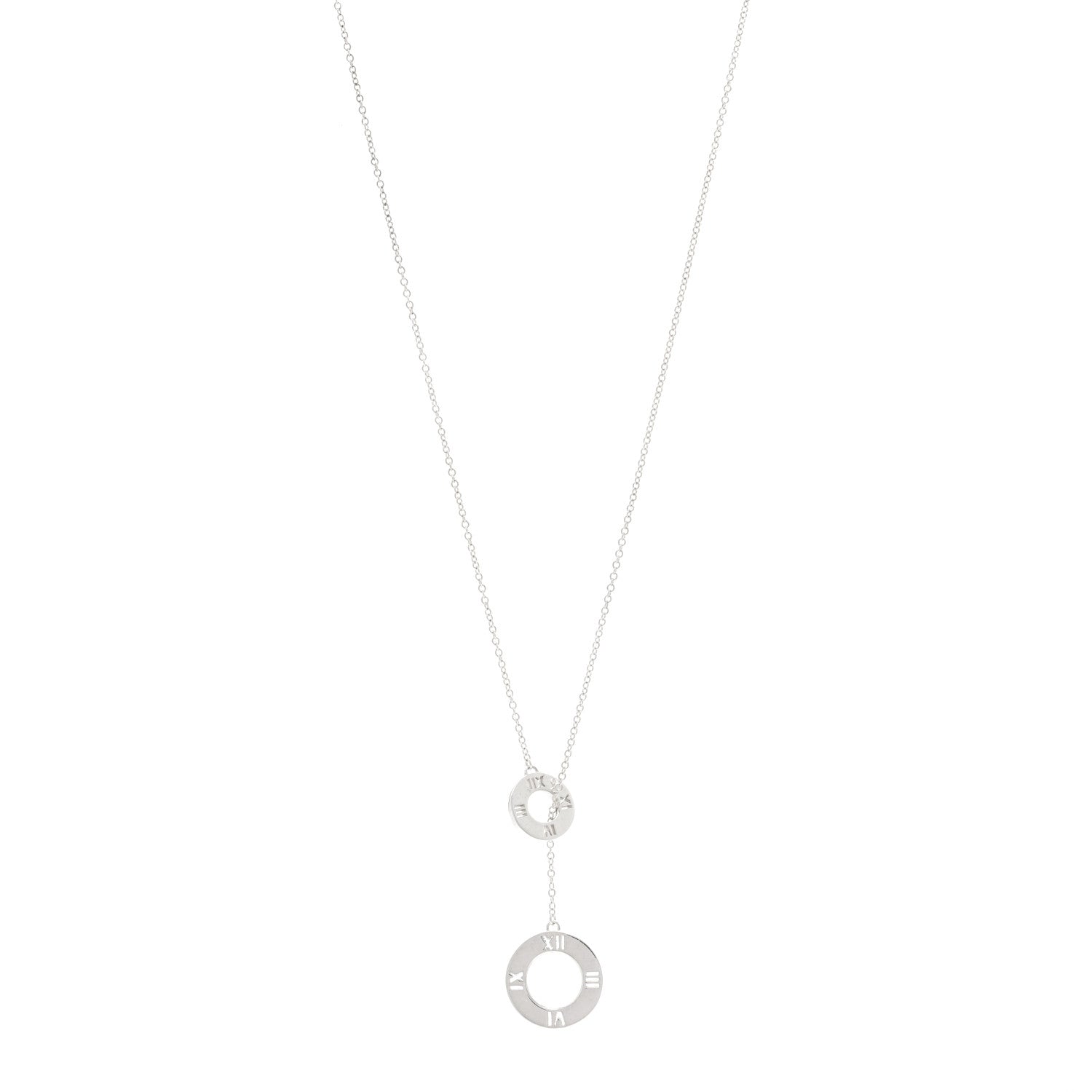 Tiffany Sterling Silver Atlas Lariat Pendant Necklace 1 of 4