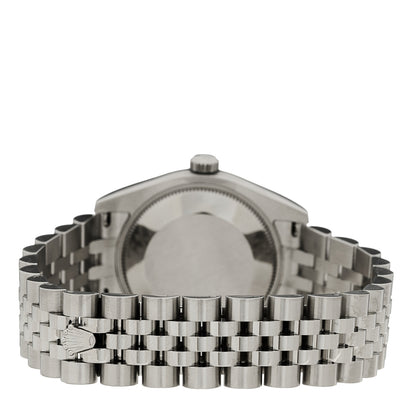 Rolex Stainless Steel 18K White Gold 31mm Oyster Perpetual Datejust Watch Silver Roman 178274 3 of 5