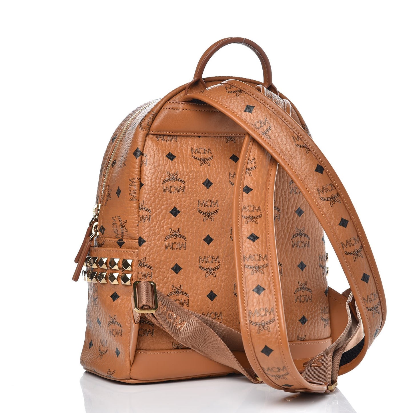 Visetos Small Side Stud Stark Backpack Cognac