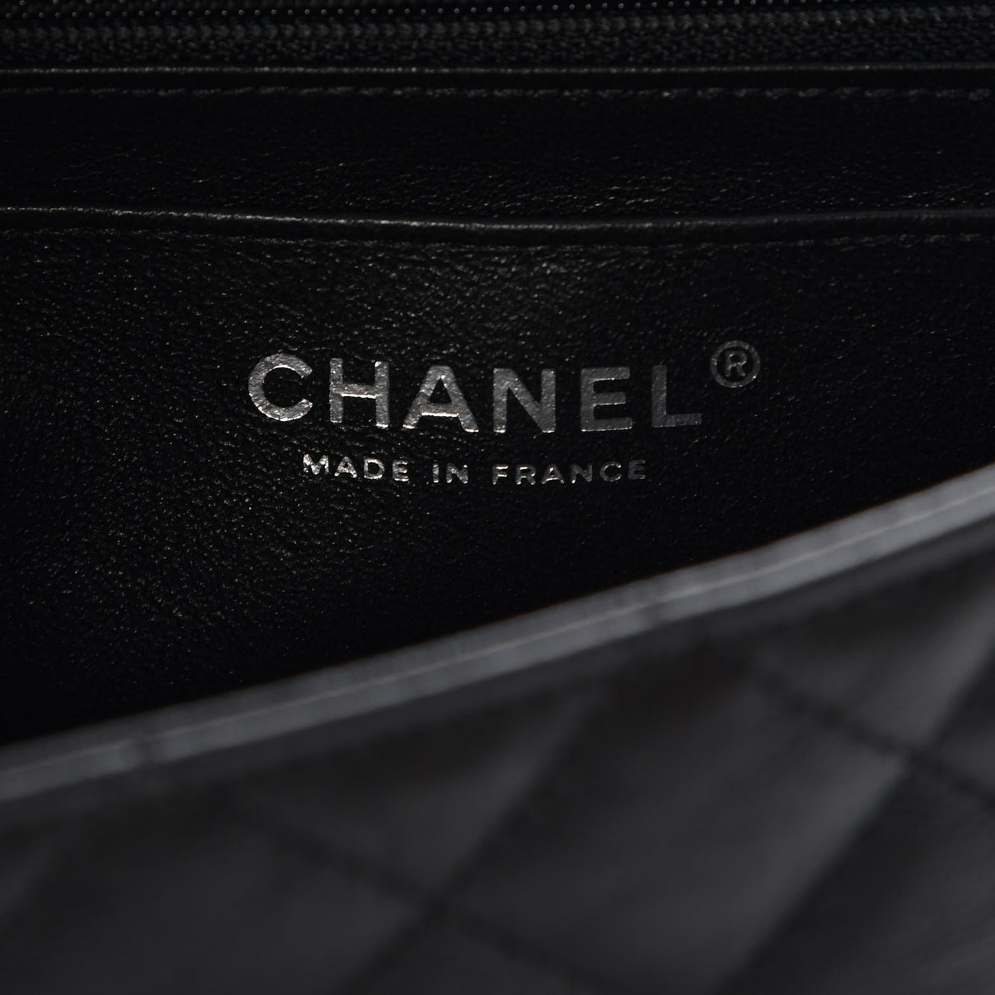 Crumpled Calfskin Quilted Mini Rectangular Flap So Black