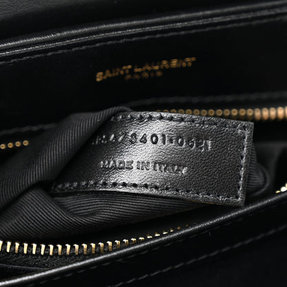 Saint Laurent Calfskin Y Quilted Monogram Toy Loulou Crossbody Bag Black 7 of 11