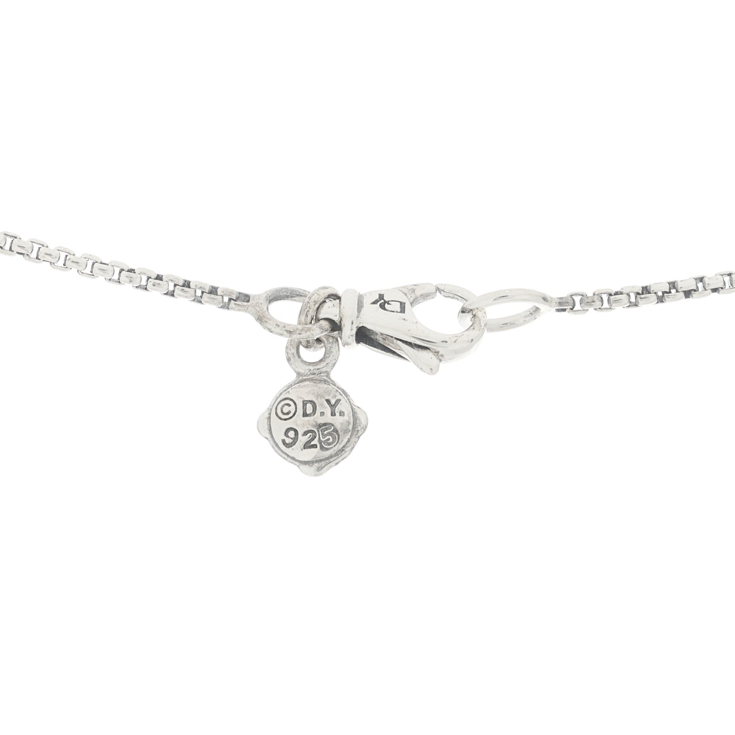 David Yurman Sterling Silver Diamond 8mm Petite Infinity Pendant Necklace 4 of 6