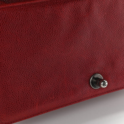 Chanel Caviar Quilted Medium Boy Flap Red 12 of 14