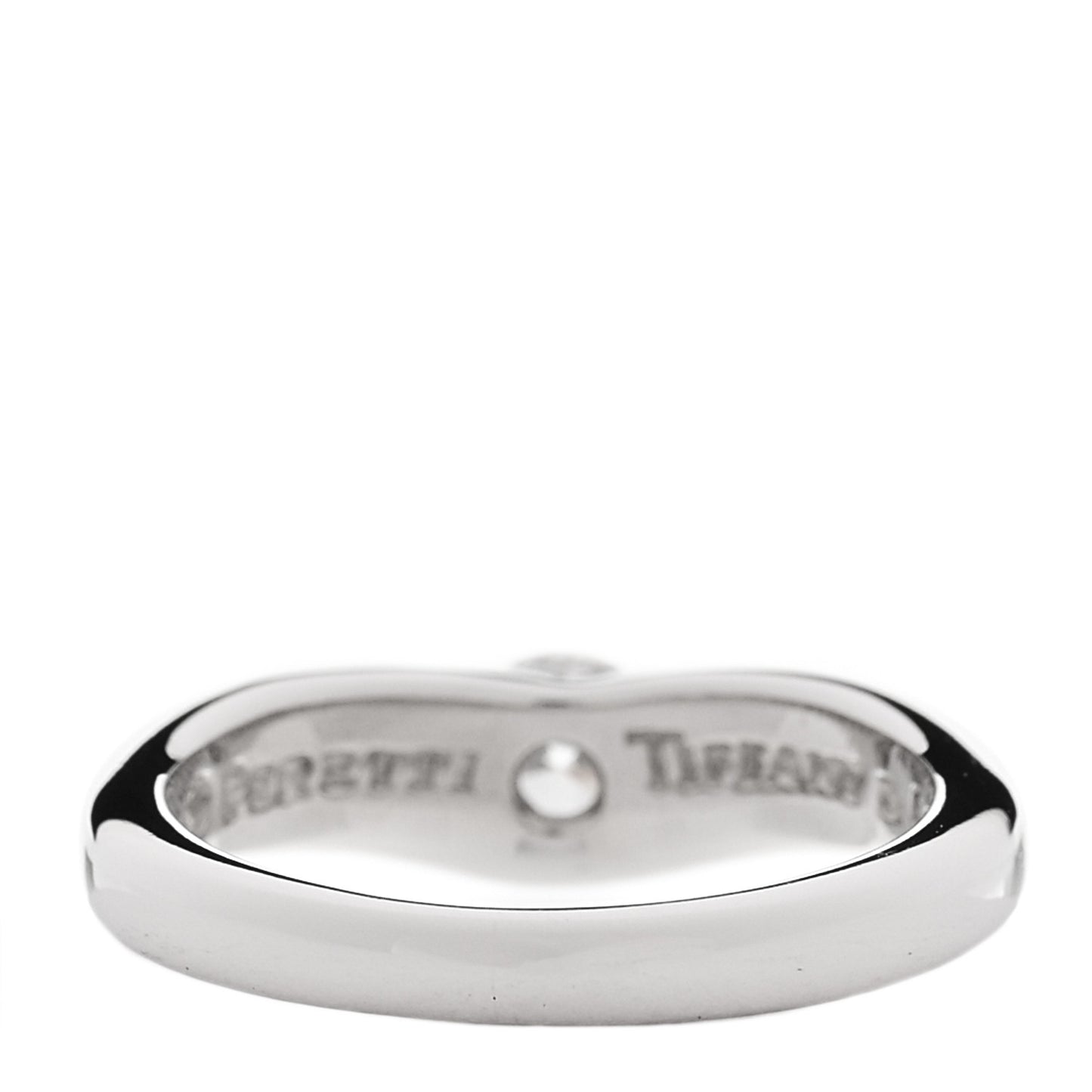 Platinum Diamond Elsa Peretti Curved Band Ring 47 4.25