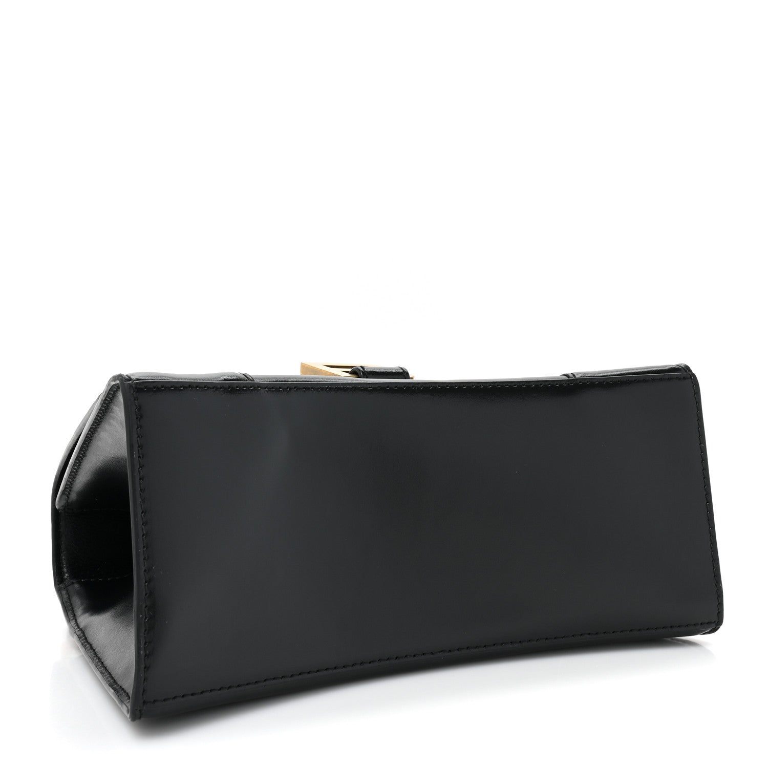 Balenciaga Shiny Box Calfskin Small Hourglass Top Handle Bag Black 4 of 15