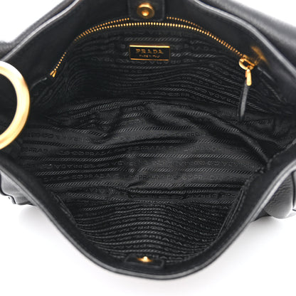 Prada Vitello Daino Antik houlder Bag Black 5 of 13