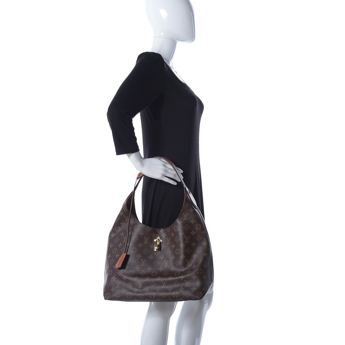 Monogram Flower Hobo Caramel