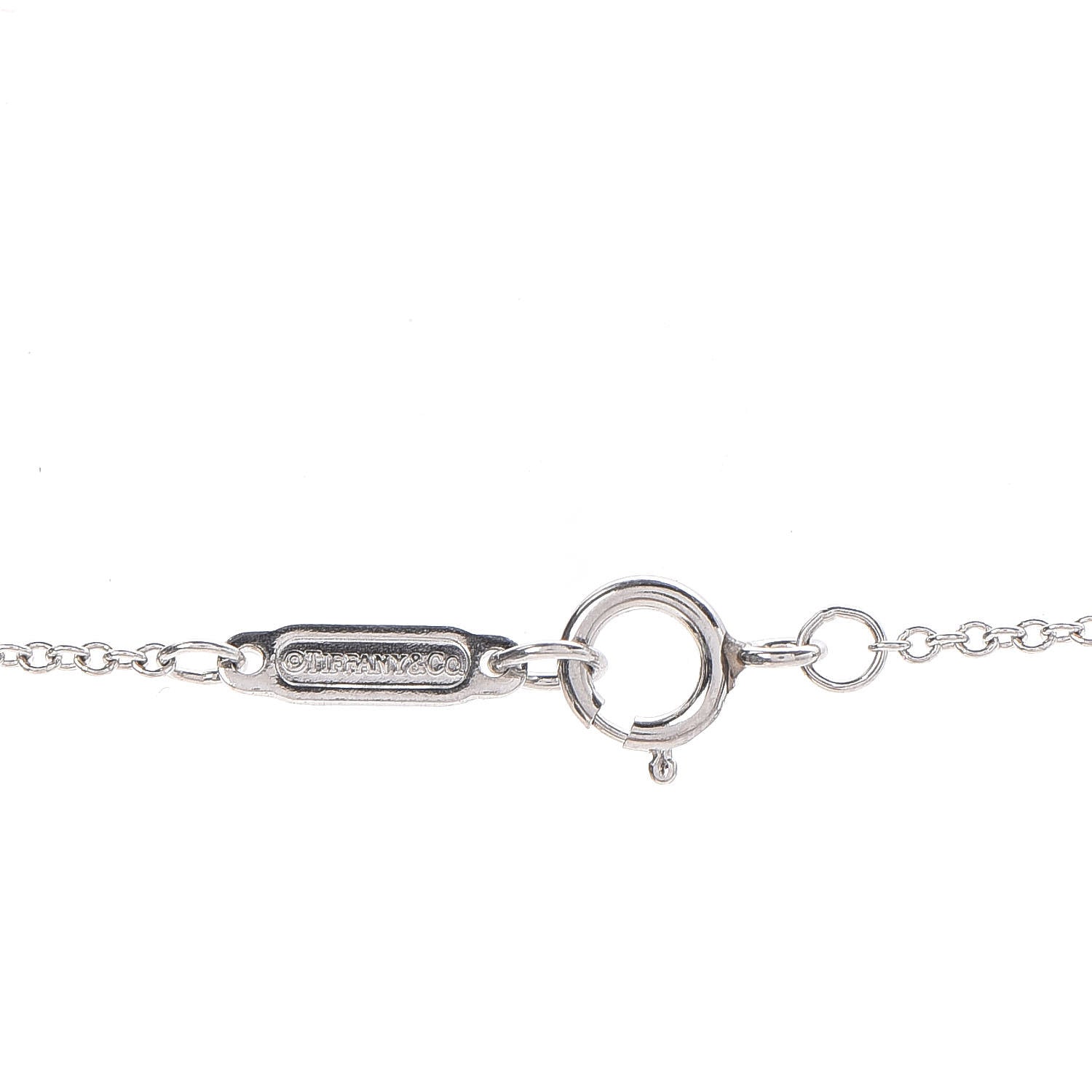 Tiffany Platinum Diamond .41ct Fleur De Lis Key Pendant Necklace 7 of 8