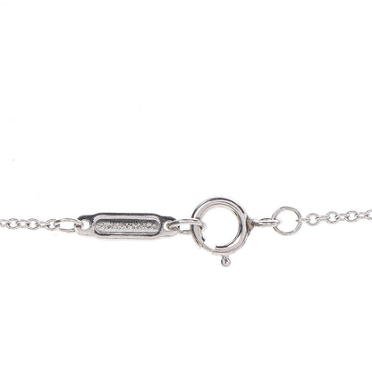 Tiffany Platinum Diamond .41ct Fleur De Lis Key Pendant Necklace 7 of 8