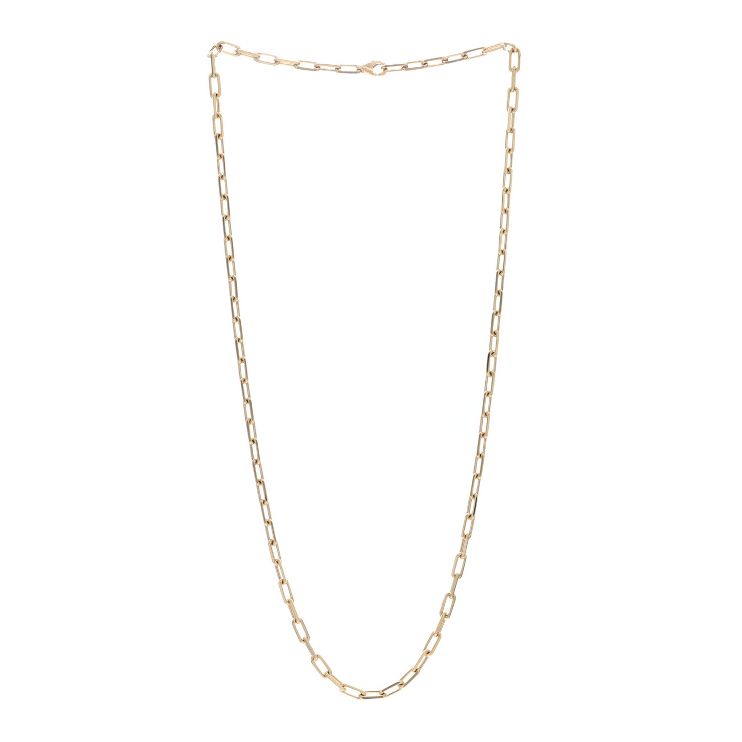 18K Pink Gold SM Santos De Cartier Link Necklace 22"