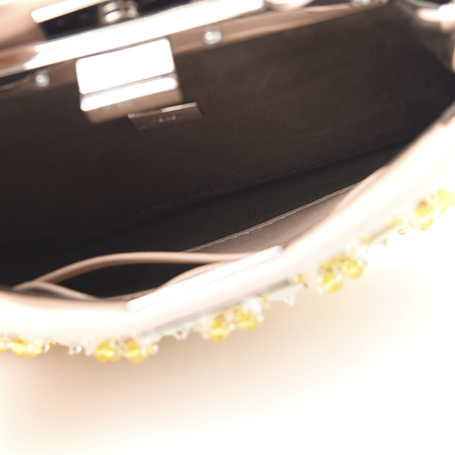 Fendi Goatskin Embellished Micro Peekaboo Iconic Satchel Light Pink 5 of 11