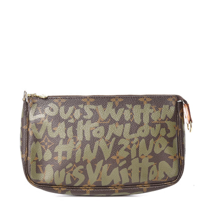 Louis Vuitton Monogram Graffiti Pochette Accessories Kaki 1 of 10