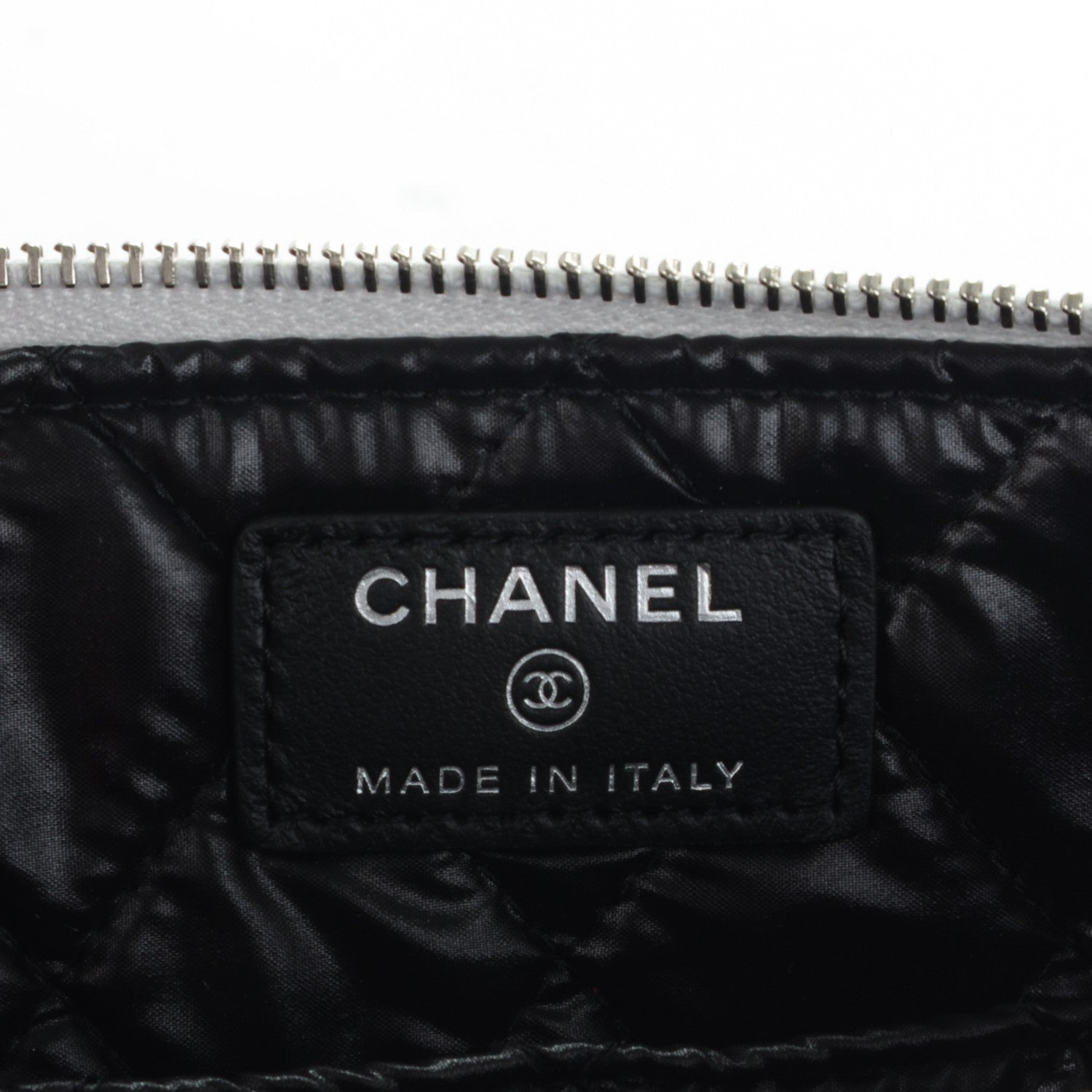 Chanel Metallic Calfskin Keyboard Pouch Silver 6 of 8