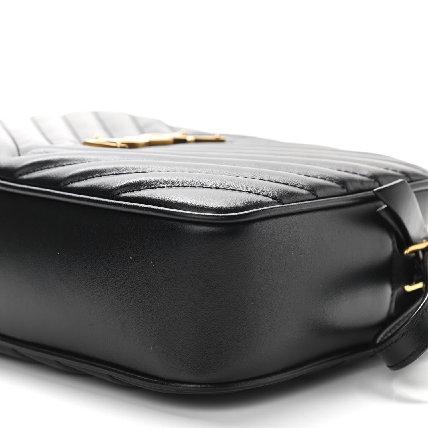 Saint Laurent Calfskin Matelasse Monogram Lou Camera Bag Black 9 of 10
