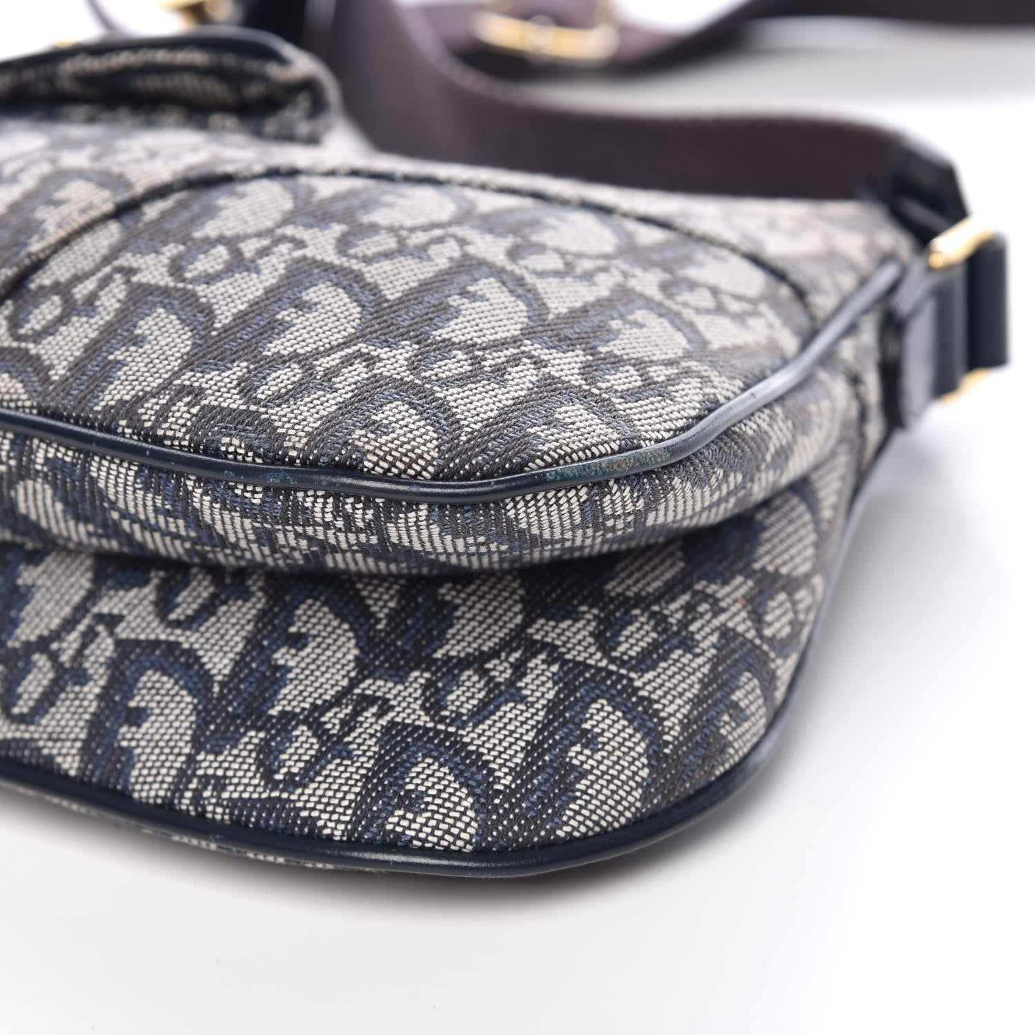 Christian Dior Monogram Double Saddle Bag Blue 9 of 10