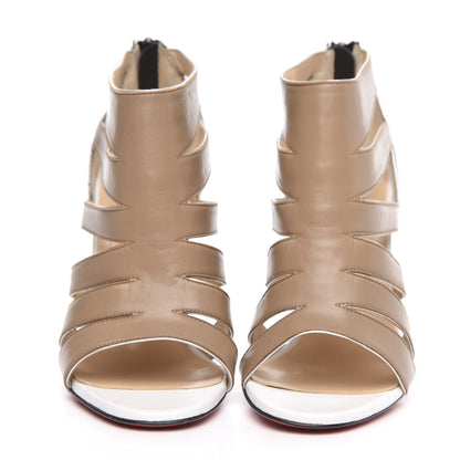 Christian Louboutin Kid Beauty K 100 Cage Sandals 36 Beige 2 of 7