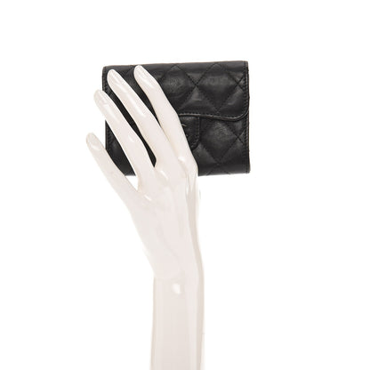 Chanel Crumpled Calfskin Quilted Card Holder So Black 2 of 9