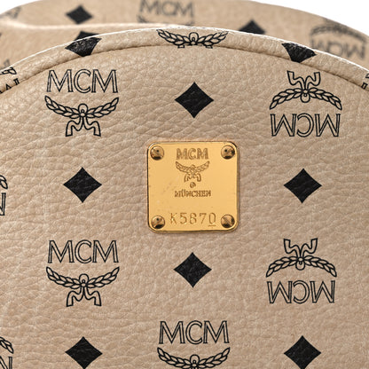 MCM Visetos Medium Side Studs Stark Backpack Beige 20 of 21