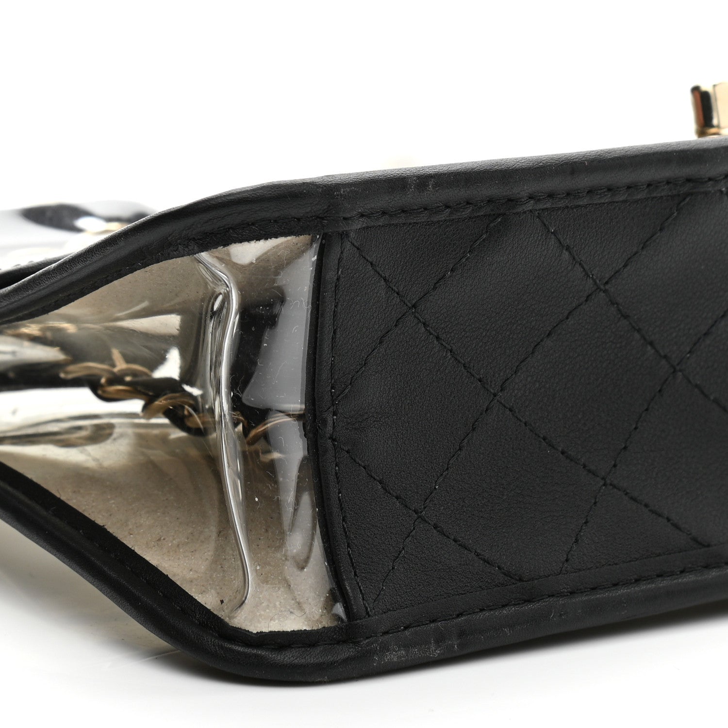 Chanel Lambskin PVC Sand By The Sea Flap With Pearl Strap Black 9 of 10