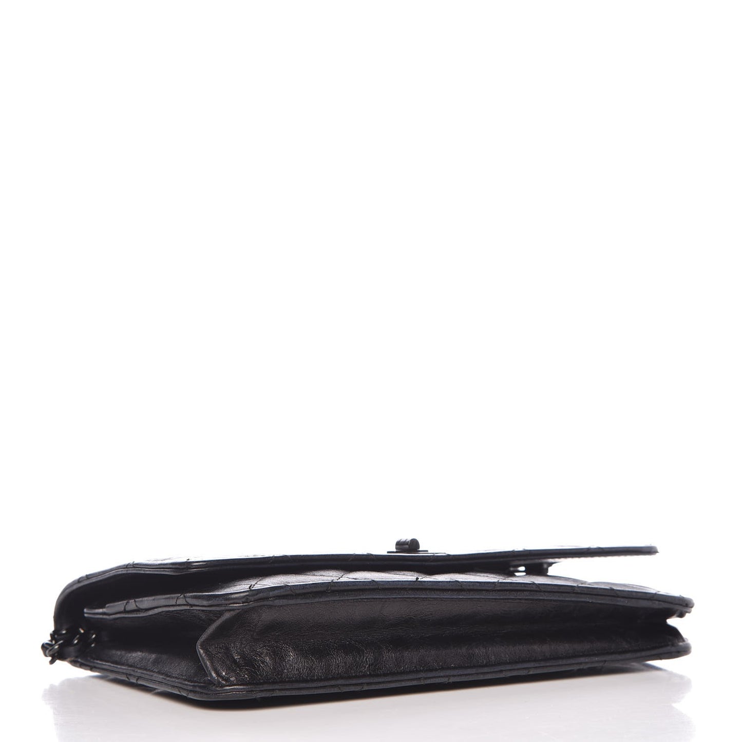 Aged Calfskin Quilted Reissue Wallet On Chain WOC So Black