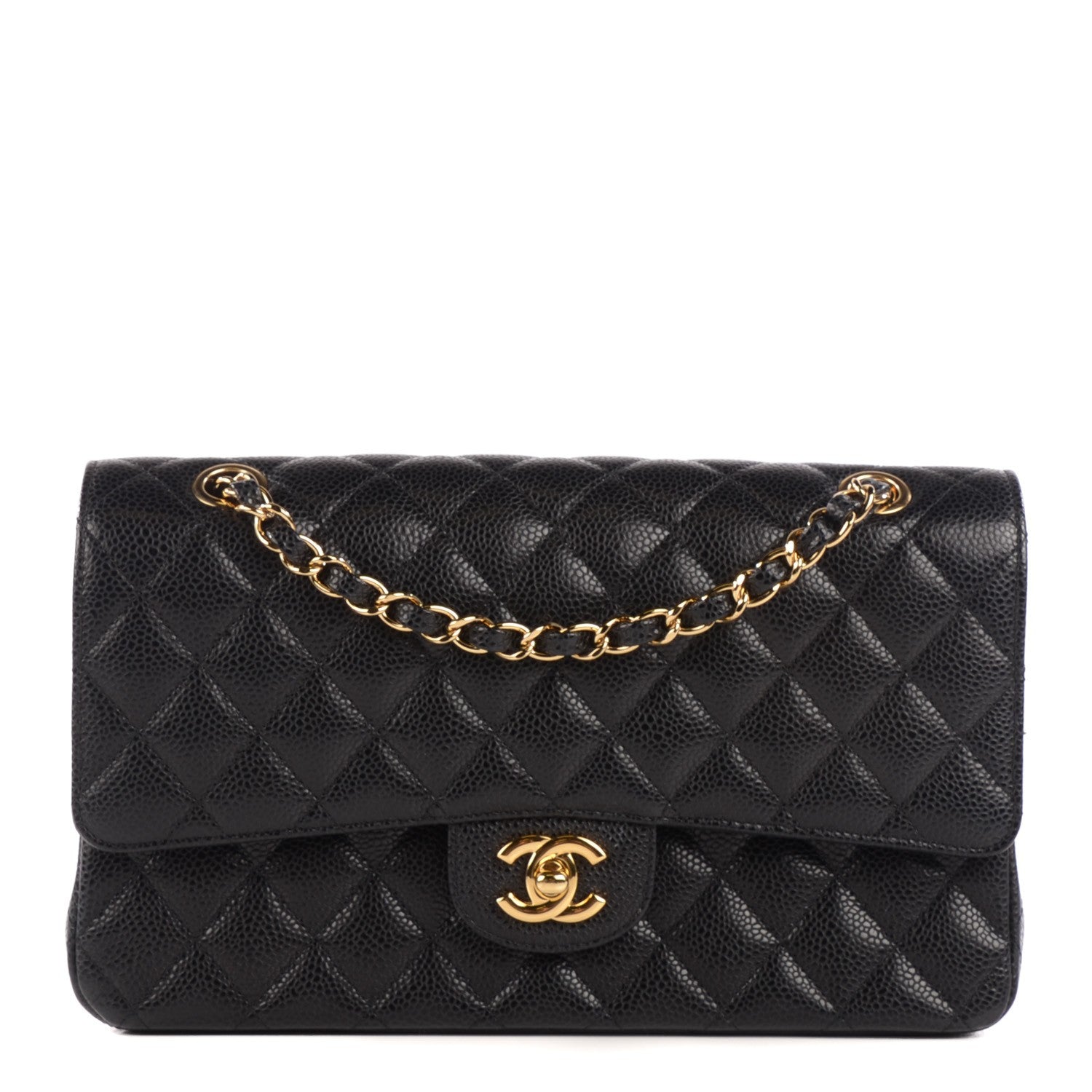 Chanel Caviar Quilted Medium Double Flap Black 1 of 9