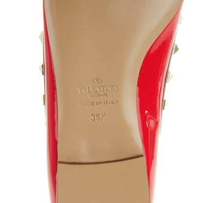 Valentino Garavani Patent Nappa Rockstud Ballerina Flats 39.5 Rosso Valentino Poudre 7 of 7