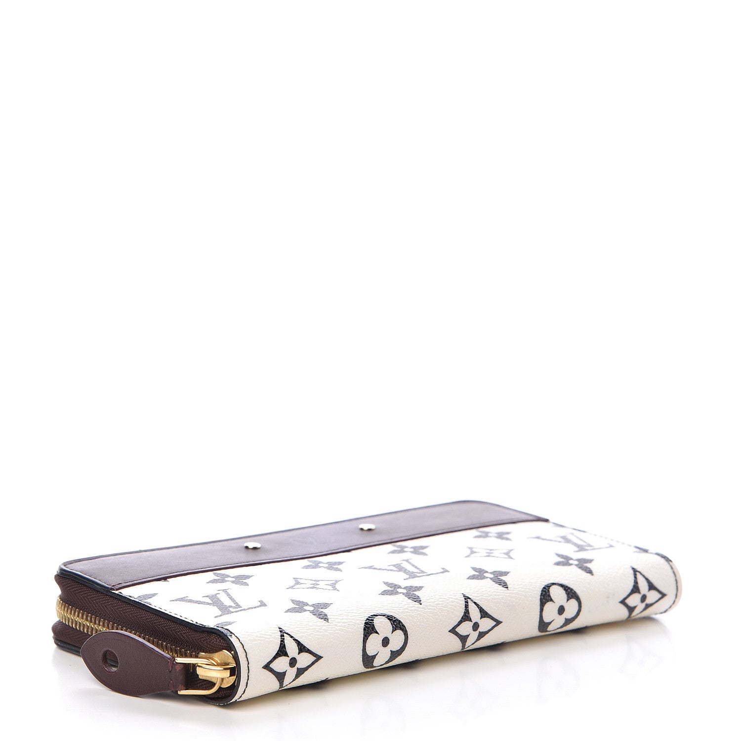 Louis Vuitton Calfskin Monogram Gamma Zippy Wallet White Chocolate 4 of 8